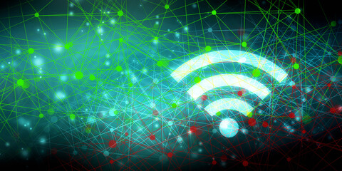 Poster - 2d illustration WiFi symbol sign