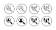 © avaicon - Hiring icons set. Search job vacancy sign and symbol. Human resources concept. Recruitment