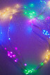 Background with colorful lights and glitter