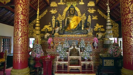Wall Mural - Wat Phao Tao Temple, Chiang Mai