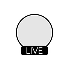 Poster - Live Stream icon template. Video Internet conference concept. Live stream, internet. Vector illustration.
