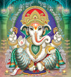 Indian God Ganesha illustration with background
