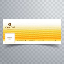 Modern Yellow Dotted Facebook Cover For Timeline Design