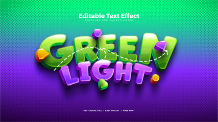 Green Light Fun Text Effect