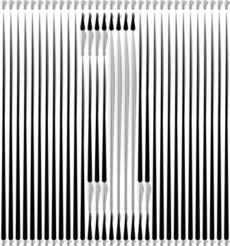 Lines Forming Number Logo Design - Number 1