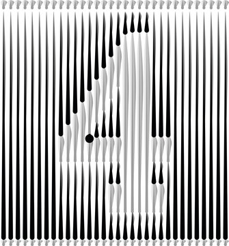 Lines Forming Number Logo Design - Number 4