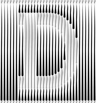 Lines Forming Letter Logo Design - Letter D