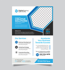 Wall Mural - Corporate Flyer Design Template