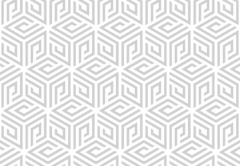 Abstract geometric pattern. A seamless vector background. White and gray ornament. Graphic modern pattern. Simple lattice graphic design.