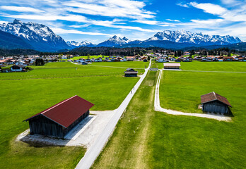 Poster - landscape at Kruen near Wallgau - bavaria