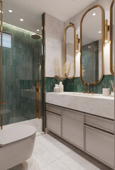 Wall Mural - modern bathroom interior