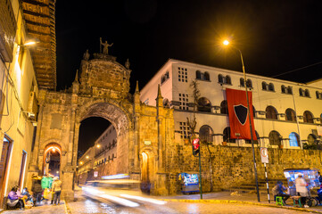 Wall Mural - Santa Clara Arch in the old town of Cusco, Peru