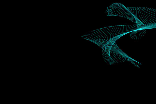 Abstract network background lines. Abstract futuristic with connection lines on black background