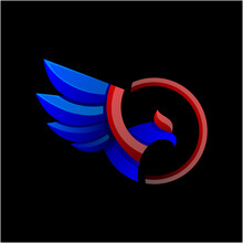 Eagle Gradient Logo Design Illustration