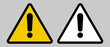 © illust_monster - Exclamation icon set about warnings and cautions. Vectors.