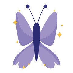 Poster - purple butterfly icon