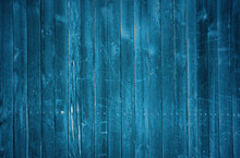 Wooden Wall, Blue Background