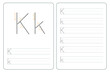 © Ilham - K alphabet latter tracing practice education