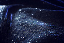 Abstract Image Of Satin Fabric With Bright Glitters