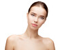 © Anatoly Repin - Beautiful Young Woman with Clean Fresh Skin isolated on white background