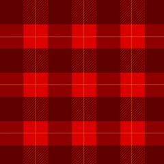 Wall Mural - Vector Illustration Red Plaid Valentine Pattern