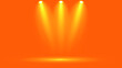 abstract spotlight background with orange color