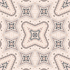  Mexican seamless pattern vector design. Vintage geometric texture. Textile print in ethnic style.