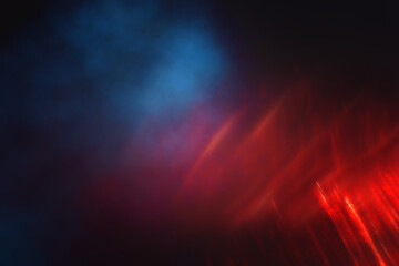 Wall Mural - abstract red, blue and black defocused background. bokeh lights