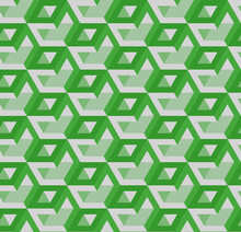 Seamless Cubes Background, Green Blocks.