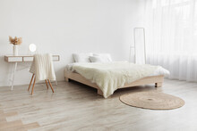 Real Photo, Simple Boho Eco Bedroom Interior, Design Blog, Ad