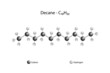 Molecular formula of decane. Decane is an alkane hydrocarbon.