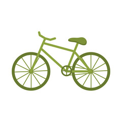 Canvas Print - green bike transport