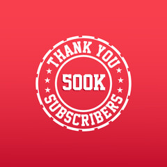 Wall Mural - Thank you 500k Subscribers celebration