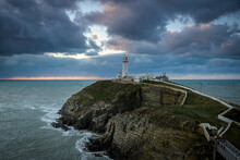 South Stack Lighthouse, Anglesey, At Sunset