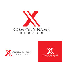 X Letter Logo Template Vector Icon