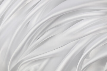 Wall Mural - White silk fabric lines
