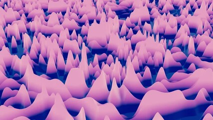 Poster - Many fluctuations on surface. Design. Lot of sharp fluctuations on virtual surface. High vibrations and waves move rapidly on cybernetic field