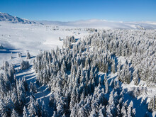 Aerial Winter View Of Vitosha Mountain, Bulgaria