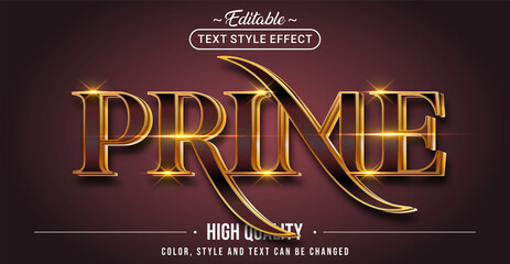 Editable text style effect - Prime text style theme.