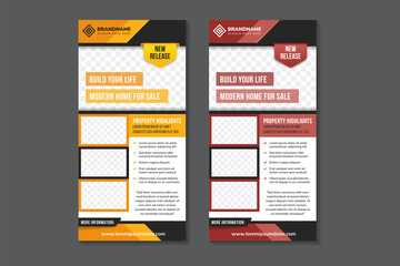 Poster - roll up banner design use headline build your life with modern home, creative stand for conferences,