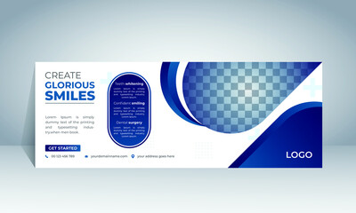 Wall Mural - marketing agency Modern Facebook cover design web banner template, social media post. creative concept file with layered