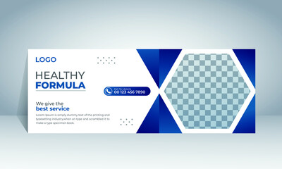 Wall Mural - marketing agency Modern Facebook cover design web banner template, social media post. creative concept file with layered
