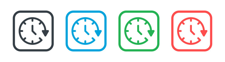 Poster - Clock icon. Time symbol vector illustration