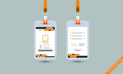 Wall Mural - Simply office ID card design template and modern design template