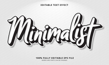 Minimalist Black And White Text Style Editable Text Effect