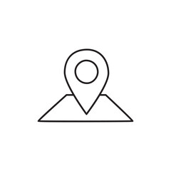 Location Icon  in black line style icon, style isolated on white background