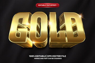 Wall Mural - super gold luxury 3D Editable text Effect Style