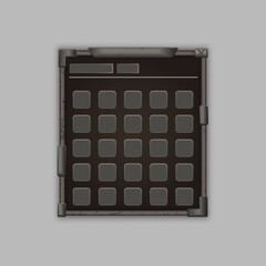 Poster - Inventory cells for computer game template