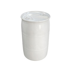 Plastic barrel white on a white background, 3d render