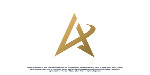 Wall Mural - Letter logo A with arrow style Premium Vector